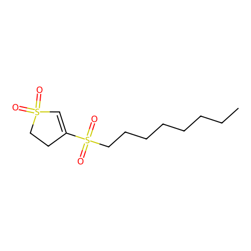 1,1-Dioxido-4,5-dihydrothiophen-3-yl octyl sulfone structure
