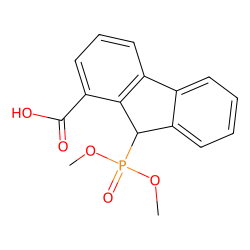 9-(Dimethoxyphosphoryl)-9H-fluorene-1-carboxylic acid structure