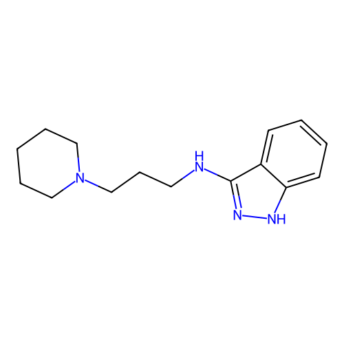1H-Indazol-3-amine, N-(3-(1-piperidinyl)propyl)- structure