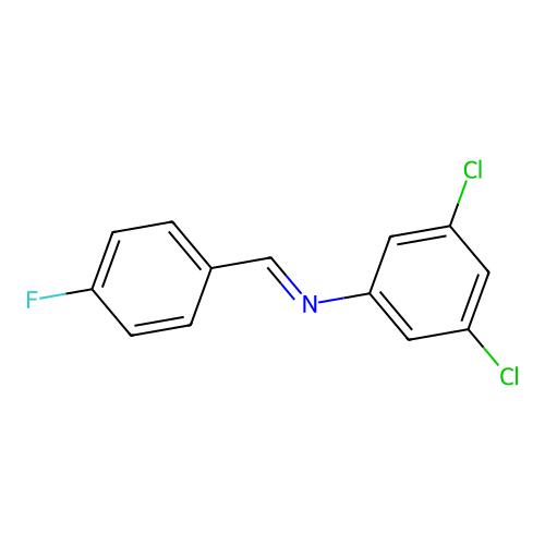 Benzenamine, 3,5-dichloro-N-[(4-fluorophenyl)methylene]- structure