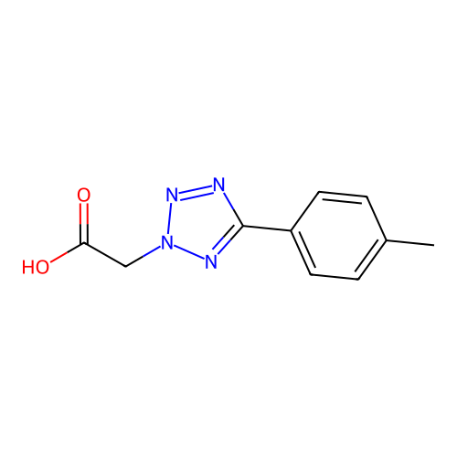 2-(5-(4-methylphenyl)-2H-1,2,3,4-tetrazol-2-yl)acetic acid structure