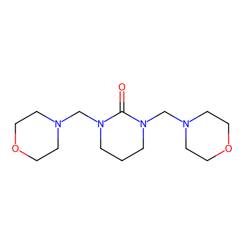 2(1H)-Pyrimidinone, tetrahydro-1,3-bis(4-morpholinylmethyl)- structure