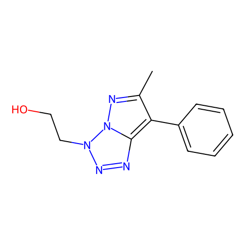 2-(6-Methyl-7-phenyl-3H-pyrazolo(1,5-d)tetraazol-3-yl)ethanol structure