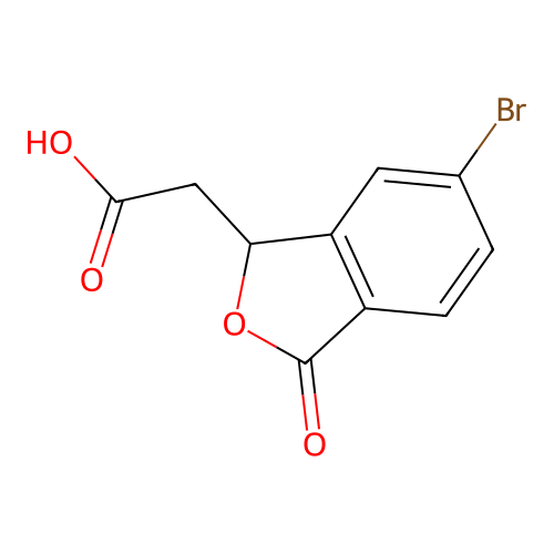 (6-Bromo-3-oxo-1,3-dihydro-isobenzofuran-1-yl)-acetic acid structure