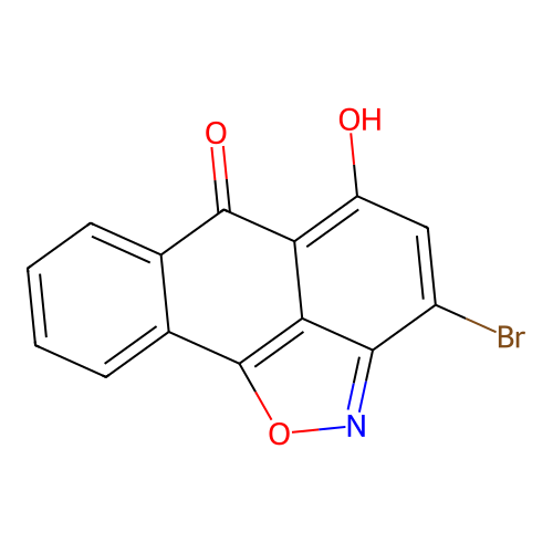 3-Bromo-5-hydroxy-6H-anthra[1,9-CD]isoxazol-6-one structure