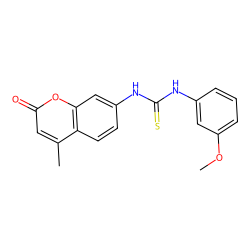 1-(3-Methoxyphenyl)-3-(4-methyl-2-oxochromen-7-yl)thiourea structure