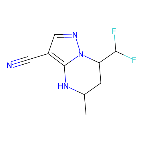 7-(Difluoromethyl)-5-methyl-4,5,6,7-tetrahydropyrazolo[1,5-a]pyrimidine-3-carbonitrile structure