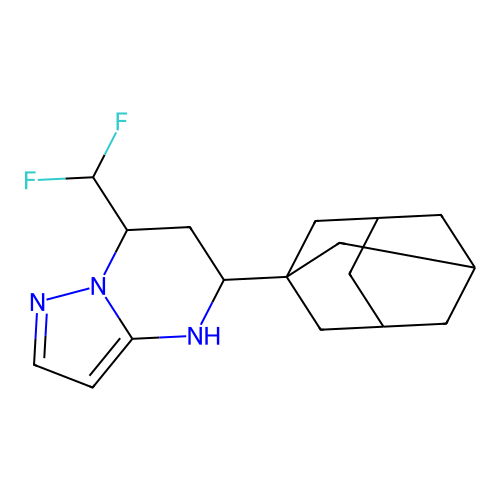 5-(1-Adamantyl)-7-(difluoromethyl)-4,5,6,7-tetrahydropyrazolo[1,5-A]pyrimidine structure