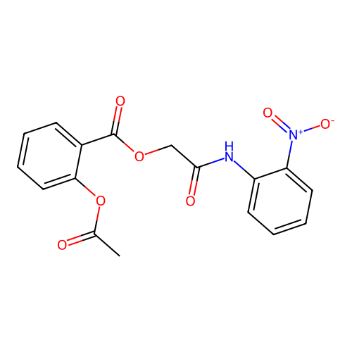 2-[(2-Nitrophenyl)amino]-2-oxoethyl 2-(acetyloxy)benzoate structure
