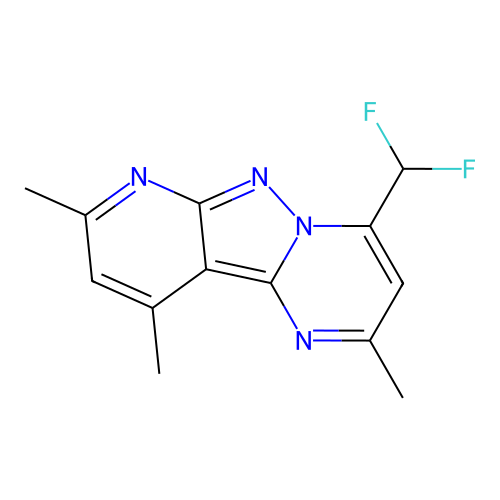 4-(Difluoromethyl)-2,8,10-trimethylpyrido[2',3':3,4]pyrazolo[1,5-a]pyrimidine structure