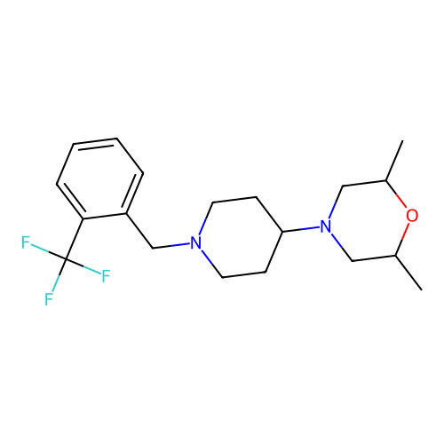 2,6-Dimethyl-4-[1-[[2-(trifluoromethyl)phenyl]methyl]piperidin-4-yl]morpholine structure