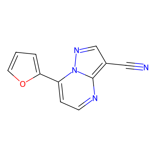 7-(Furan-2-yl)pyrazolo[1,5-a]pyrimidine-3-carbonitrile structure