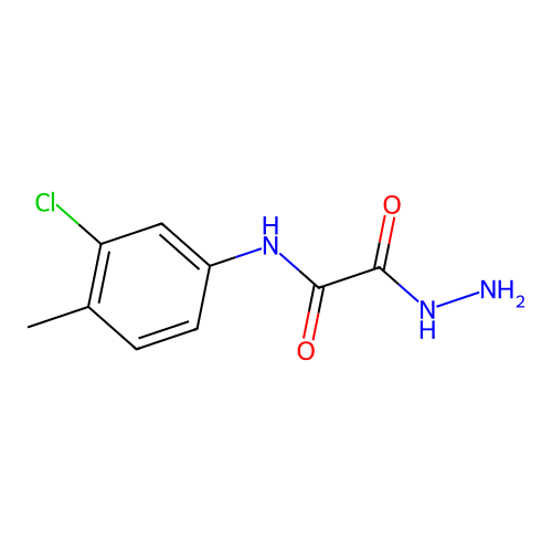 N-(3-chloro-4-methylphenyl)-1-(hydrazinecarbonyl)formamide structure