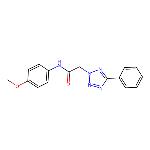 N-(4-methoxyphenyl)-2-(5-phenyl-2H-tetrazol-2-yl)acetamide structure