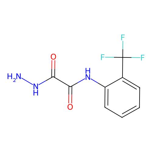 2-hydrazinyl-2-oxo-N-[2-(trifluoromethyl)phenyl]acetamide structure