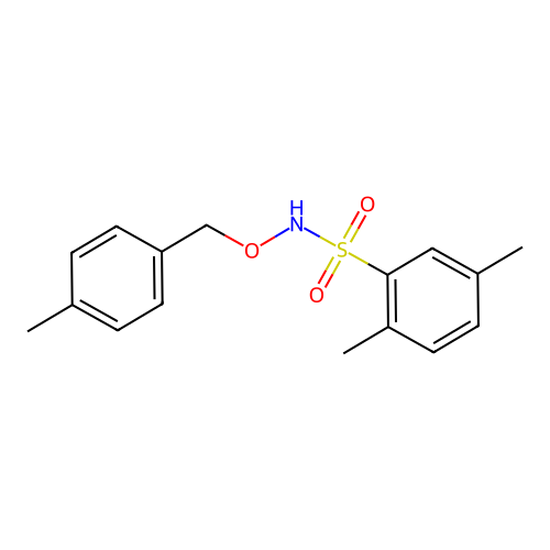 2,5-dimethyl-N-[(4-methylbenzyl)oxy]benzenesulfonamide structure