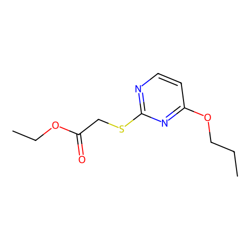 Ethyl 2-(4-propoxypyrimidin-2-ylthio)acetate structure