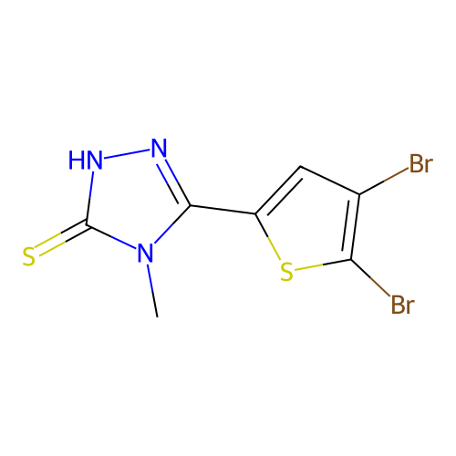 5-(4,5-Dibromothiophen-2-yl)-4-methyl-2,4-dihydro-3H-1,2,4-triazole-3-thione structure