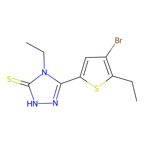 5-(4-bromo-5-ethylthiophen-2-yl)-4-ethyl-4H-1,2,4-triazole-3-thiol structure