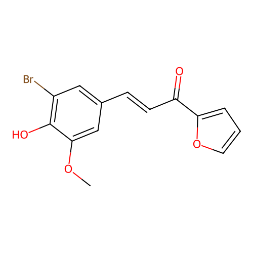 3-(3-Bromo-4-hydroxy-5-methoxyphenyl)-1-(furan-2-yl)prop-2-en-1-one structure