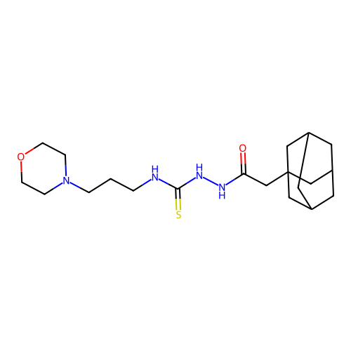 2-[2-(1-Adamantyl)acetyl]-N-(3-morpholinopropyl)-1-hydrazinecarbothioamide structure