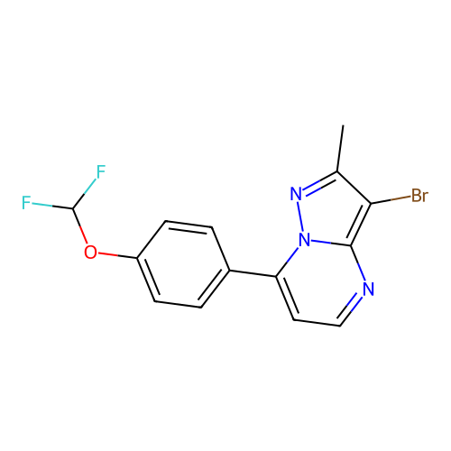 3-Bromo-7-[4-(difluoromethoxy)phenyl]-2-methylpyrazolo[1,5-a]pyrimidine structure