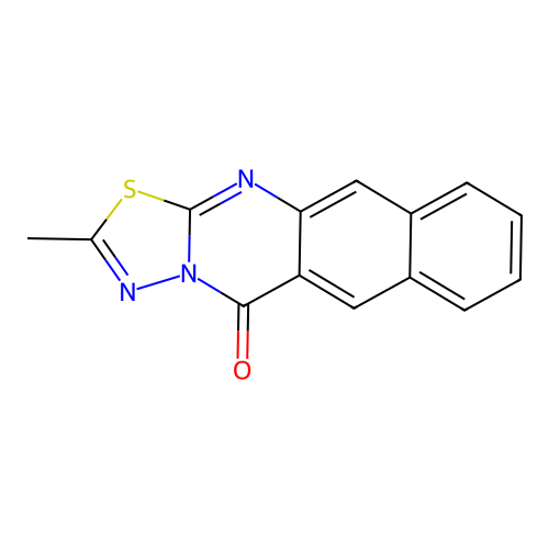 5H-Benzo(g)-1,3,4-thiadiazolo(2,3-b)quinazolin-5-one, 2-methyl- structure