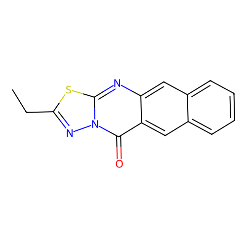 5H-Benzo(g)-1,3,4-thiadiazolo(2,3-b)quinazolin-5-one, 2-ethyl- structure