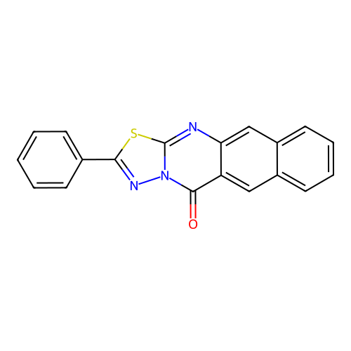 5H-Benzo(g)-1,3,4-thiadiazolo(2,3-b)quinazolin-5-one, 2-phenyl- structure