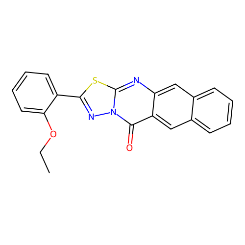 5H-Benzo(g)-1,3,4-thiadiazolo(2,3-b)quinazolin-5-one, 2-(2-ethoxyphenyl)- structure