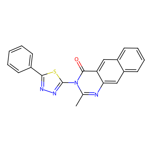 Benzo(g)quinazolin-4(3H)-one, 3-(5-phenyl-1,3,4-thiadiazol-2-yl)-2-methyl- structure