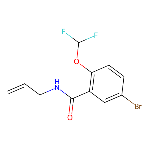 5-bromo-2-(difluoromethoxy)-N-(prop-2-en-1-yl)benzamide structure