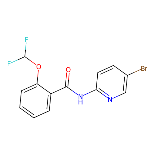 N-(5-bromopyridin-2-yl)-2-(difluoromethoxy)benzamide structure