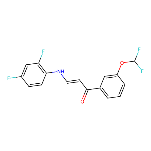 3-(2,4-Difluoroanilino)-1-[3-(difluoromethoxy)phenyl]prop-2-en-1-one structure