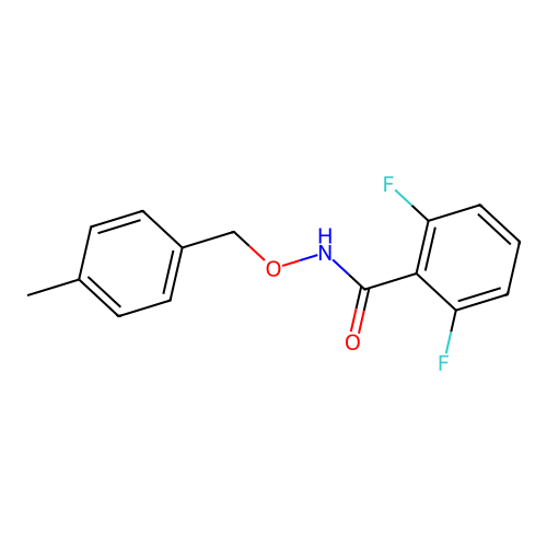 2,6-difluoro-N-[(4-methylbenzyl)oxy]benzamide structure