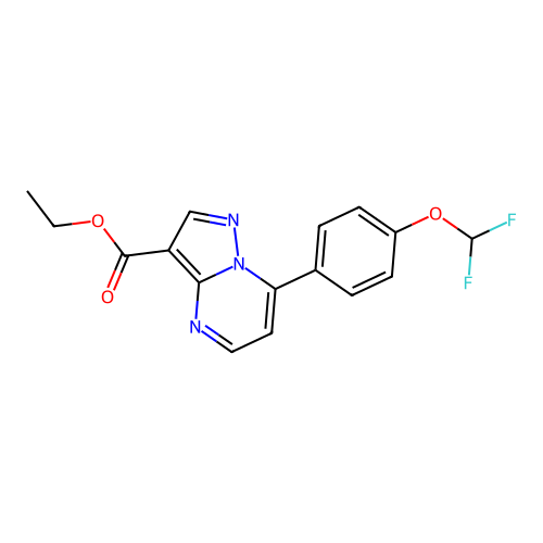 Ethyl 7-[4-(difluoromethoxy)phenyl]pyrazolo[1,5-a]pyrimidine-3-carboxylate structure