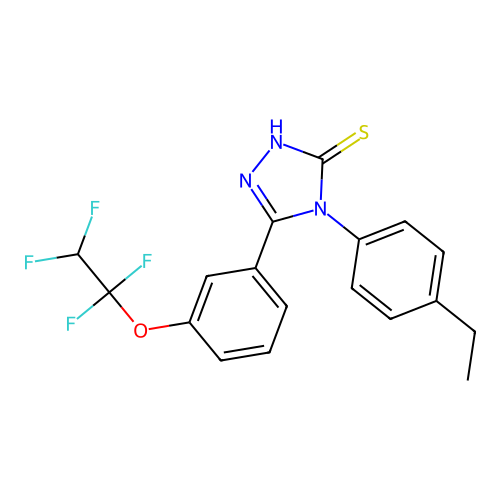 4-(4-ethylphenyl)-3-[3-(1,1,2,2-tetrafluoroethoxy)phenyl]-1H-1,2,4-triazole-5-thione structure