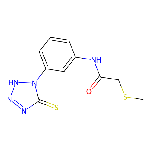 N-(3-(2,5-Dihydro-5-thioxo-1H-tetrazol-1-yl)phenyl)-2-(methylthio)acetamide structure