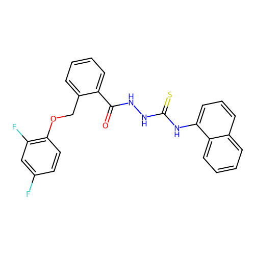 1-[[2-[(2,4-Difluorophenoxy)methyl]benzoyl]amino]-3-naphthalen-1-ylthiourea structure