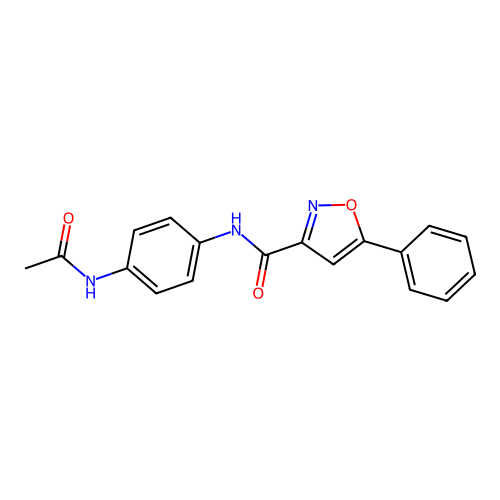 N-(4-acetamidophenyl)-5-phenyl-1,2-oxazole-3-carboxamide structure