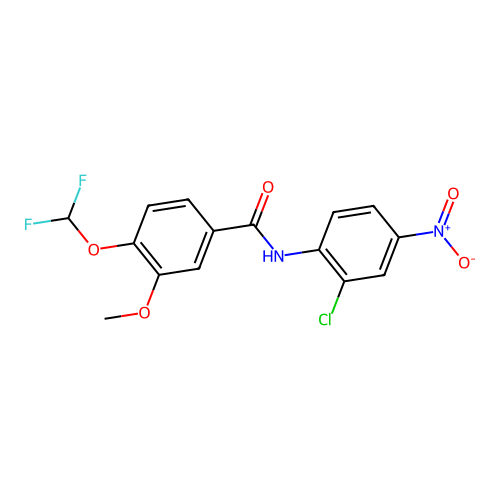 N-(2-chloro-4-nitrophenyl)-4-(difluoromethoxy)-3-methoxybenzamide structure