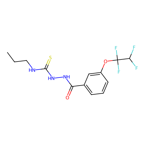 1-Propyl-3-[[3-(1,1,2,2-tetrafluoroethoxy)benzoyl]amino]thiourea structure