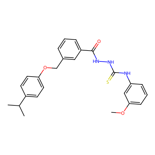 1-(3-Methoxyphenyl)-3-[[3-[(4-propan-2-ylphenoxy)methyl]benzoyl]amino]thiourea structure