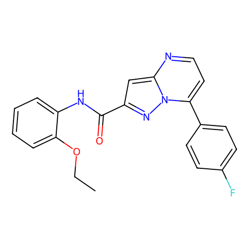 N-(2-ethoxyphenyl)-7-(4-fluorophenyl)pyrazolo[1,5-a]pyrimidine-2-carboxamide structure