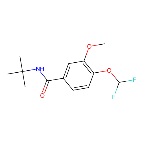 N-tert-butyl-4-(difluoromethoxy)-3-methoxybenzamide structure