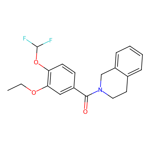[4-(difluoromethoxy)-3-ethoxyphenyl]-(3,4-dihydro-1H-isoquinolin-2-yl)methanone structure