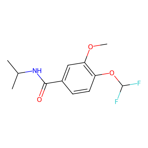 4-(difluoromethoxy)-3-methoxy-N-propan-2-ylbenzamide structure