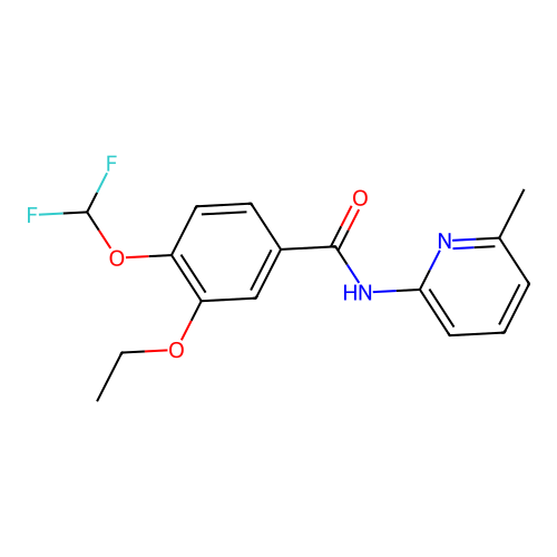 4-(difluoromethoxy)-3-ethoxy-N-(6-methylpyridin-2-yl)benzamide structure