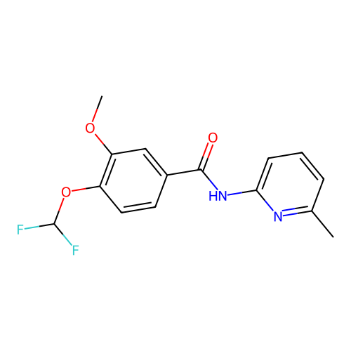 4-(difluoromethoxy)-3-methoxy-N-(6-methylpyridin-2-yl)benzamide structure