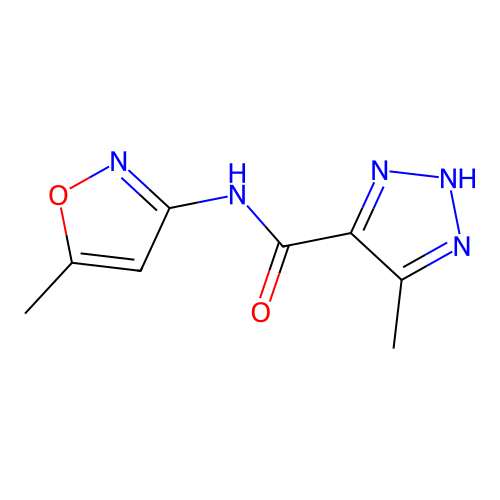 5-Methyl-N-(5-methylisoxazol-3-yl)-2H-1,2,3-triazole-4-carboxamide structure